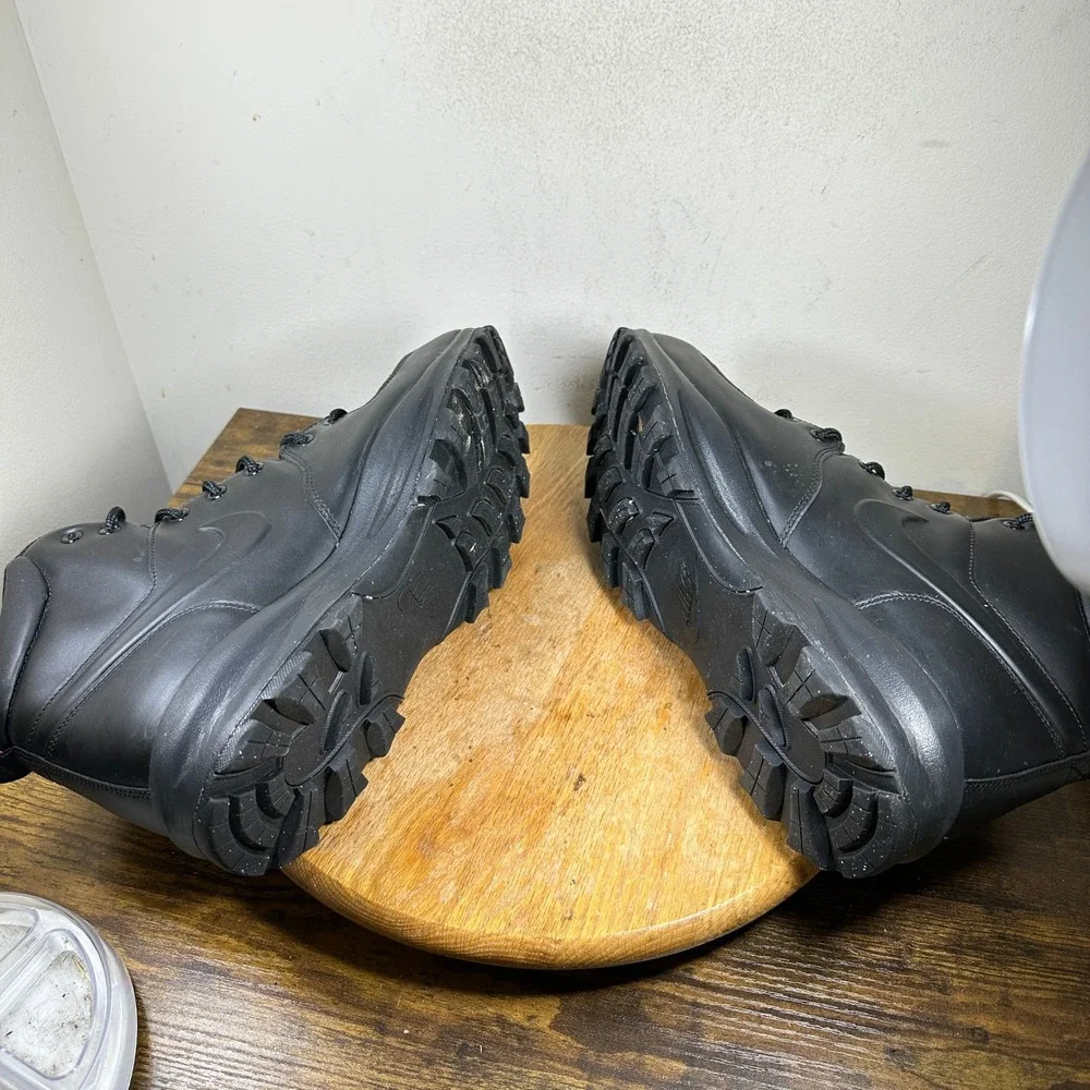 Nike Manoa Black Leather Mid Top Winter Boots Mens Size 14 454350-003
